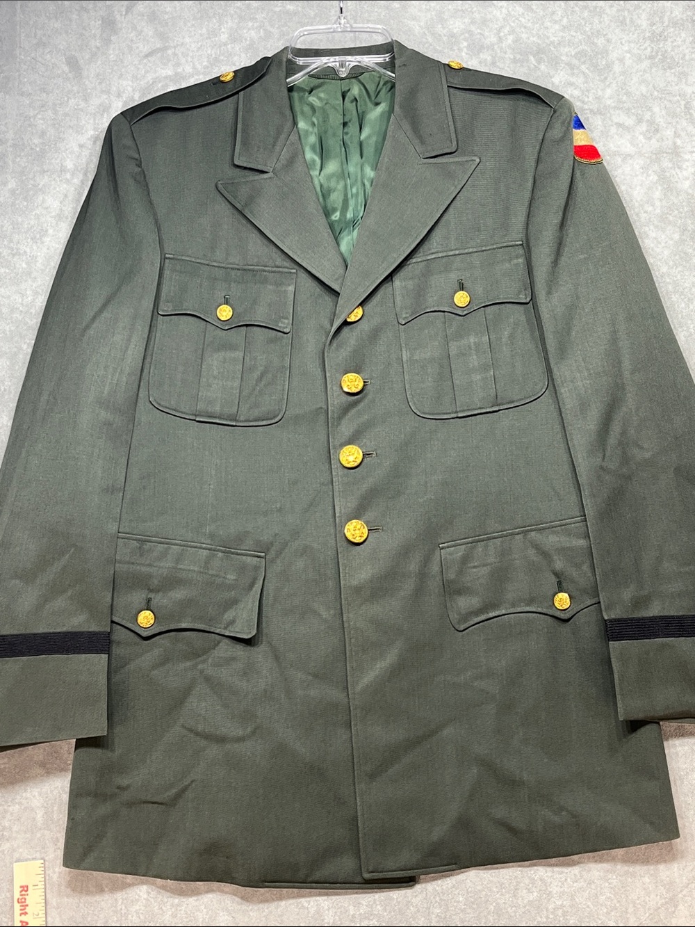 Vintage US Army Military Dress Uniform Coat Foree San Antonio Eagle Buttons